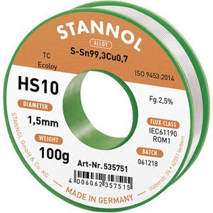 Lötzinn Stannol HS10 ROM1, Flussmittel, bleifrei