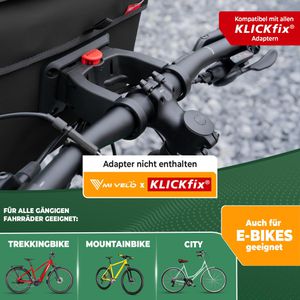 Produktbild für Fahrrad-Lenkertasche Mivelo Bob, schwarz, 7 Liter