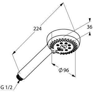 Produktbild für Handbrause KLUDI LOGO 3S, 6830005-00, verchromt