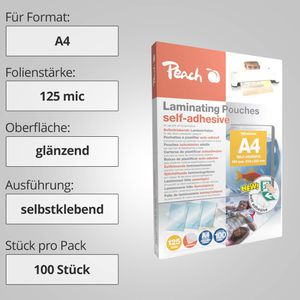 Produktbild für Laminierfolien Peach S-PP525-17, DIN A4