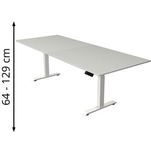 Produktbild für Schreibtisch Kerkmann Move 4, lichtgrau / weiß