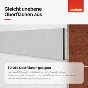 Produktbild für Magnetband Gauder Metallband, grau