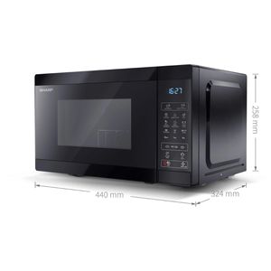 Produktbild für Mikrowelle Sharp YC-MG02E-B, mit 1000 Watt Grill