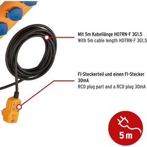 Produktbild für Steckdosenleiste Brennenstuhl Super-Solid 554, 5m