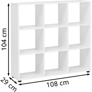 Produktbild für Bücherregal Wohnling WL5.275, weiß