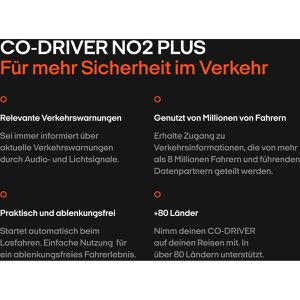 Produktbild für Blitzerwarner OOONO CO-DRIVER NO2 Plus, mit USB und Akku