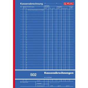 Produktbild für Kassenbuch Herlitz 502 Kassenabrechnung, A4