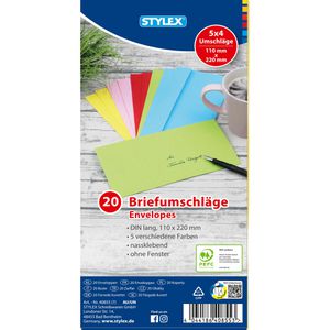 Produktbild für Briefumschläge Stylex 40855, bunt, DIN lang
