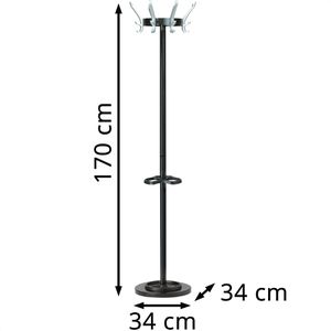 Produktbild für Garderobenständer Unilux Cypres 100340639, schwarz