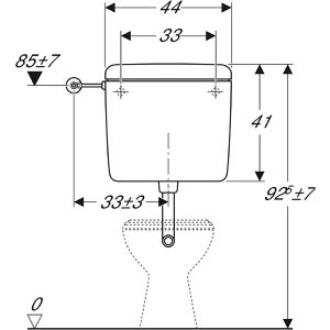 Produktbild für Spülkasten Geberit AP127 127.000.11.1, 6 - 9 Liter
