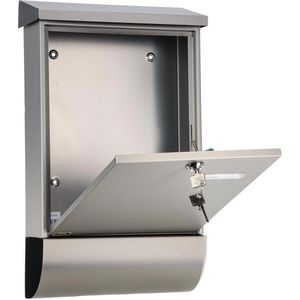 Produktbild für Briefkasten Burg-Wächter Oslo 37670 NI, silber, aus Edelstahl