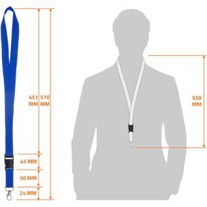 Produktbild für Schlüsselband Karteo blau, Textil