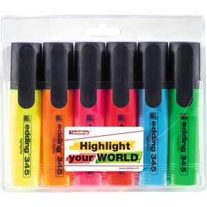 Produktbild für Textmarker Edding 345, 6 Stück
