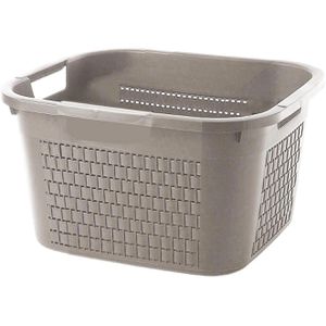 Wäschekorb Rotho Country, cappuccino mit 2 Griffen