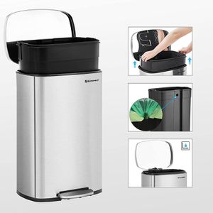 Produktbild für Mülleimer Songmics LTB050E01, silber