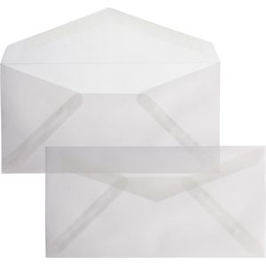 Briefumschläge Blanke weiß/transparent, DIN lang