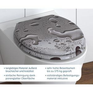 Produktbild für WC-Sitz Schütte Grey Steel 80023, oval, aus Holz