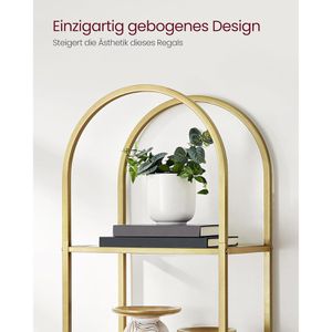 Produktbild für Bücherregal Vasagle LGT501A01, gold