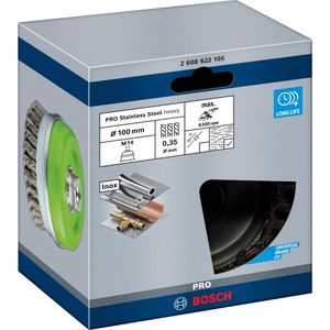 Produktbild für Drahtbürste Bosch 2608622105, Topfbürste Ø 100mm
