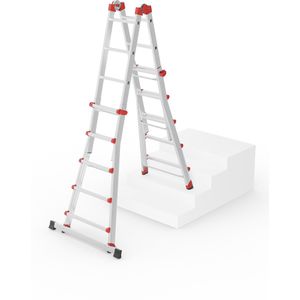 Produktbild für Teleskopleiter Hailo M80, 7520-007, Länge 4,66m