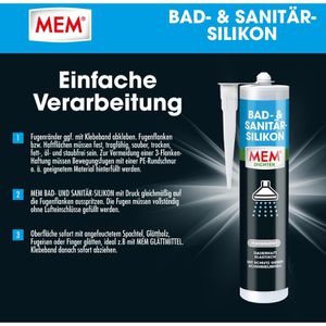 Produktbild für Silikon MEM Bad- &amp; Sanitär, transparent