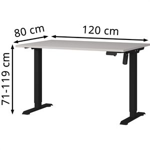 Produktbild für Schreibtisch Germania Profi 3.0, 8022-630 kaschmir / weiß