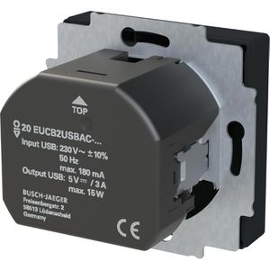 Produktbild für Steckdose Busch-Jaeger 20EUCB2USBAC-88 Plattform 63, Unterputz