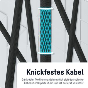 Produktbild für Ladekabel Ansmann 1700-0176, anthrazit, 1,2m