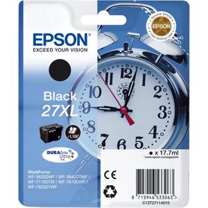Produktbild für Tinte Epson 27XL C13T2711 Wecker, schwarz