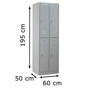 Produktbild für Spind G-Office WRC/4.19560, lichtgrau