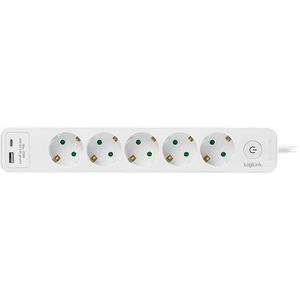 Produktbild für Steckdosenleiste LogiLink LPS280U, mit 1,5m Kabel