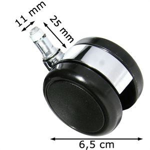 Produktbild für Stuhlrollen Topstar Groß 6990-95, 5 Stück