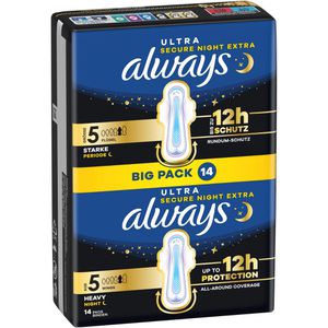 Produktbild für Damenbinden always Ultra Secure Night Extra, Größe 5