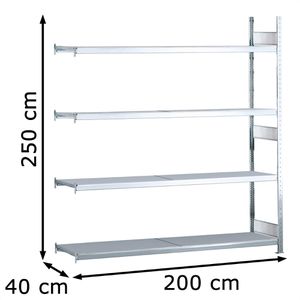 Produktbild für Anbauregal Schulte 15591, 4 Metallböden