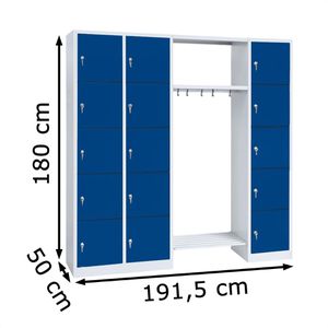 Produktbild für Schließfachschrank Lüllmann 525531, blau