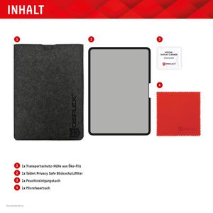 Produktbild für Displayschutzfolie Displex Tablet Privacy Safe, 3H