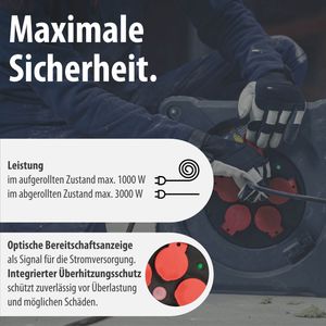Produktbild für Kabeltrommel Brennenstuhl Professional, 33 + 5m
