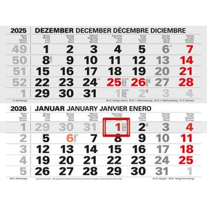Produktbild für 3-Monatskalender Kalenderwerk Varius mit Ferienübersicht