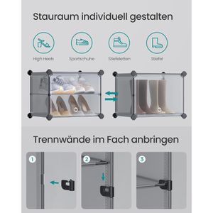 Produktbild für Schuhregal Songmics LPC035G01, aus Kunststoff