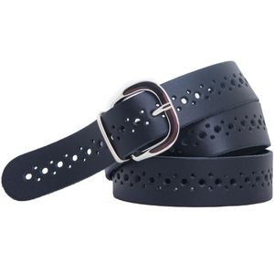 Gürtel Shenky 3cm Ledergürtel gelocht, schwarz