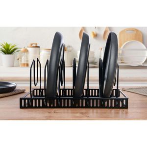 Produktbild für Topfdeckelhalter Gräwe 548.A.C1 schwarz, aus Edelstahl