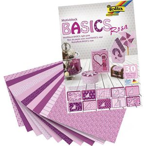 Motivpapier Folia 46349 Basic, rosa, 24 x 34 cm