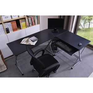 Produktbild für Schreibtisch Böttcher-AG CT-3802, schwarz / silber