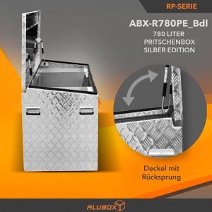 Produktbild für Fahrzeugbox ALUBOX-Alukiste ABX-R780PE, Aluminium Riffelblech
