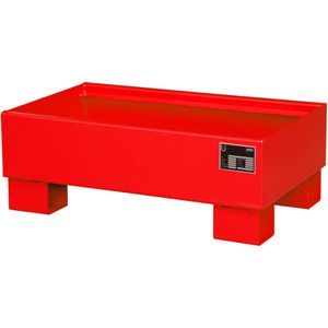 Produktbild für Auffangwanne BAUER AW 60-1, rot, aus Stahl