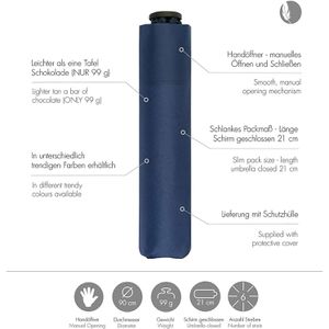 Produktbild für Regenschirm Doppler Zero,99, deep blue, sturmfest