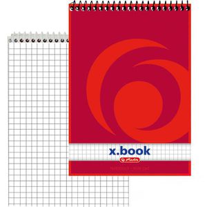 Notizblock Herlitz 110536, x-book, kariert, A5