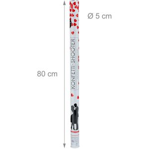 Produktbild für Konfetti Relaxdays 10020858 XXL Party-Popper Herzen, aus Folie