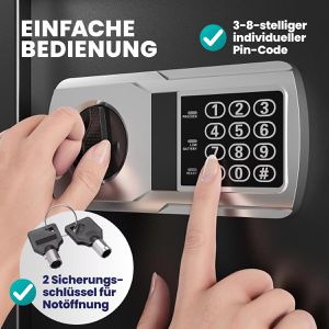 Produktbild für Tresor Deuba 107131, schwarz
