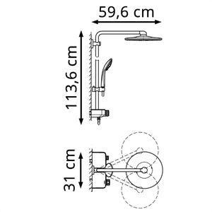 Produktbild für Duschsystem GROHE Euphoria SmartControl 310 Duo